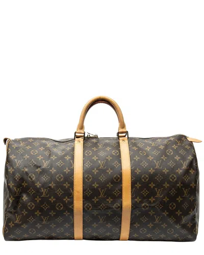 Louis Vuitton Brown Monogram Canvas Keepall 55 (authentic Pre-loved)