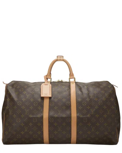 Louis Vuitton Brown Monogram Canvas Keepall 55 (authentic Pre-loved)