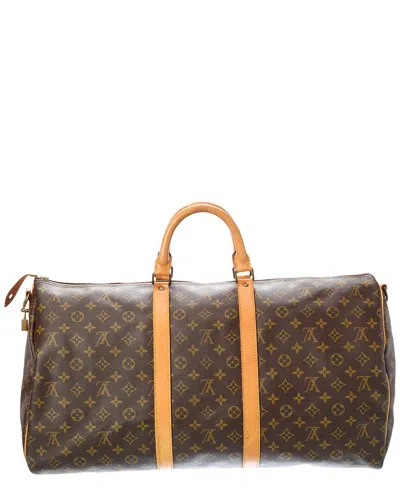 Pre-owned Louis Vuitton Brown Monogram Canvas Keepall 55 (authentic Pre-loved)
