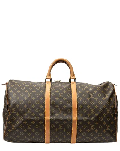 Pre-owned Louis Vuitton Brown Monogram Canvas Keepall 55 (authentic Pre-loved)