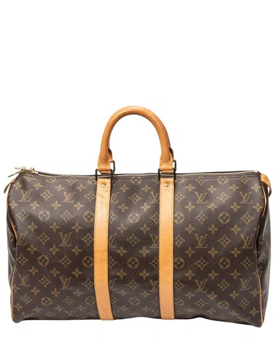 Pre-owned Louis Vuitton Brown Monogram Canvas Keepall (authentic Pre-loved)