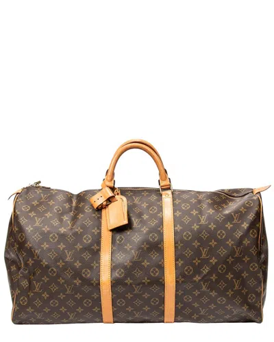 Pre-owned Louis Vuitton Brown Monogram Canvas Keepall (authentic Pre-loved)