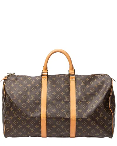Pre-owned Louis Vuitton Brown Monogram Canvas Keepall (authentic Pre-loved)