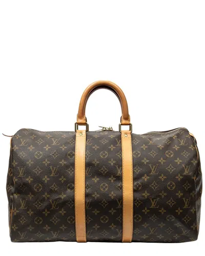 Pre-owned Louis Vuitton Brown Monogram Canvas Keepall (authentic Pre-loved)