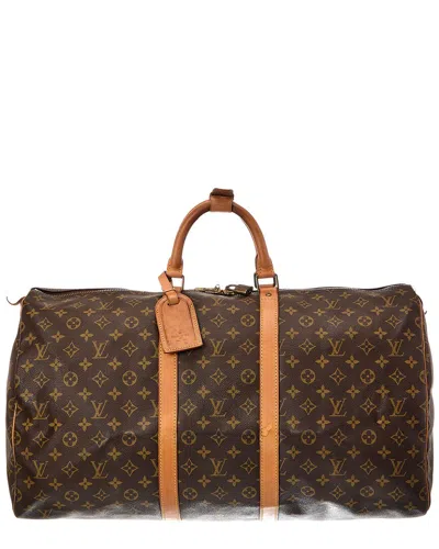 Pre-owned Louis Vuitton Brown Monogram Canvas Keepall (authentic Pre-loved)
