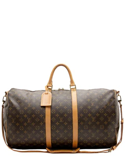 Pre-owned Louis Vuitton Brown Monogram Canvas Keepall Bandouliere 55 Duffle (authentic  Pre-loved)