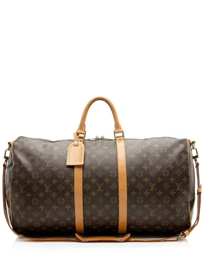 Pre-owned Louis Vuitton Brown Monogram Canvas Keepall Bandouliere 55 Duffle (authentic  Pre-loved)