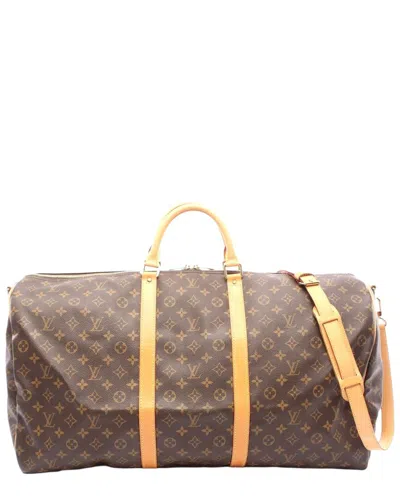 Pre-owned Louis Vuitton Brown Monogram Canvas Keepall Bandouliere 60 (authentic Pre-  Loved)