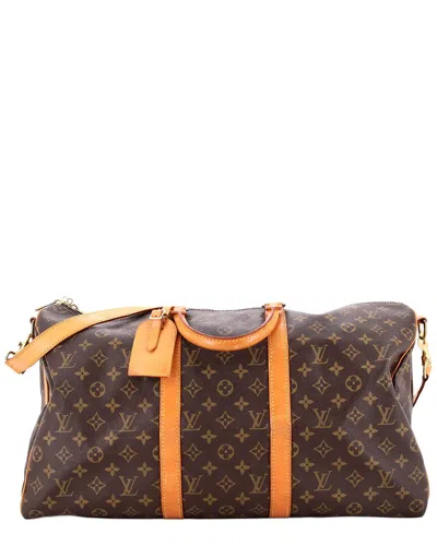 Pre-owned Louis Vuitton Brown Monogram Canvas Keepall Bandouliere Bag 50 (authentic Pre-  Loved)