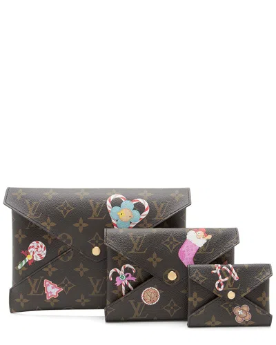 Pre-owned Louis Vuitton Brown Monogram Canvas Limited Edition Vivienne Candy Factory  Kirigami Pouch (authenti