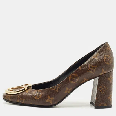 Pre-owned Louis Vuitton Brown Monogram Canvas Madeleine Pumps Size 38.5