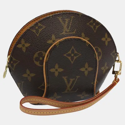 Pre-owned Louis Vuitton Brown Monogram Canvas Mini Ellipse Clutch Bag
