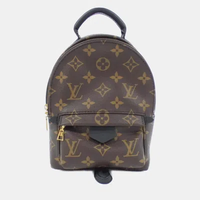 Pre-owned Louis Vuitton Brown Monogram Canvas Mini Palm Springs Backpack