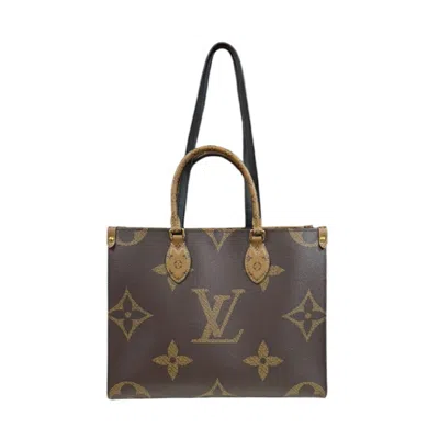 Pre-owned Louis Vuitton Brown Monogram Canvas Monogram Reverse Shoulder Bag ()