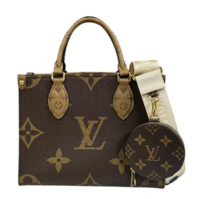 Pre-owned Louis Vuitton Brown Monogram Canvas Monogram Reverse Shoulder Bag ()