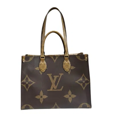 Pre-owned Louis Vuitton Brown Monogram Canvas Monogram Reverse Tote Bag ()