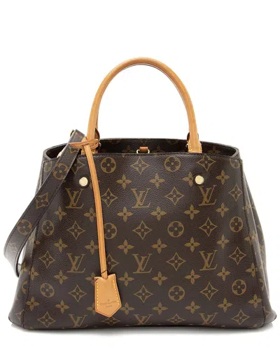 Pre-owned Louis Vuitton Brown Monogram Canvas Montaigne Mm (authentic Pre-loved)