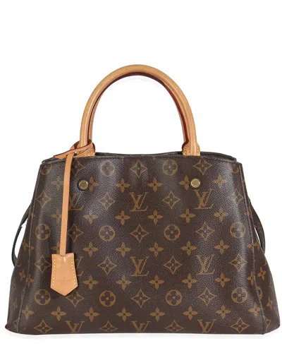 Pre-owned Louis Vuitton Brown Monogram Canvas Montaigne Mm (authentic Pre-loved)