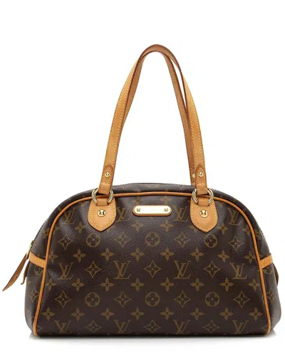 Pre-owned Louis Vuitton Brown Monogram Canvas Montorgueil Pm (authentic Pre-loved)