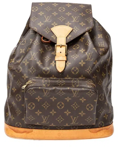 Pre-owned Louis Vuitton Brown Monogram Canvas Montsouris (authentic Pre-loved)