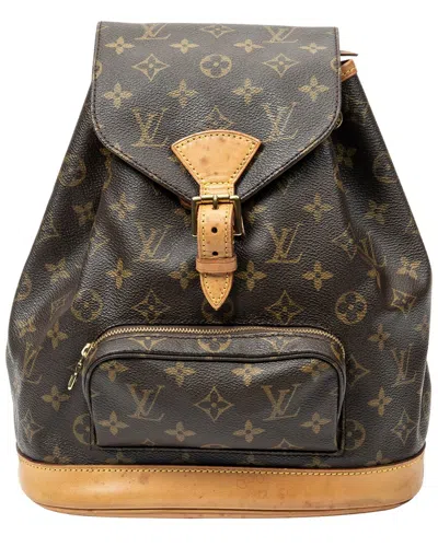 Pre-owned Louis Vuitton Brown Monogram Canvas Montsouris (authentic Pre-loved)