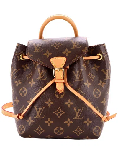 Pre-owned Louis Vuitton Brown Monogram Canvas Montsouris Nm Backpack Bb (authentic Pre-  Loved)