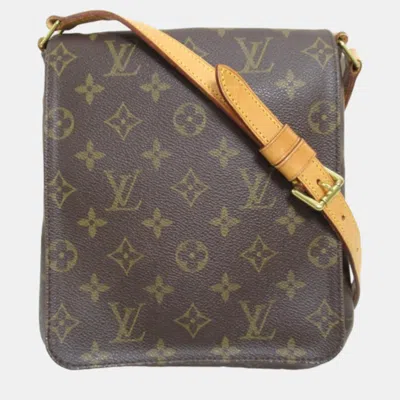 Pre-owned Louis Vuitton Brown Monogram Canvas Musette Salsa Pm Messenger Bag