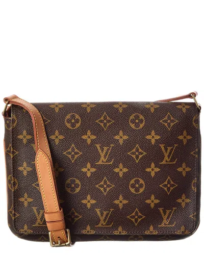 Pre-owned Louis Vuitton Brown Monogram Canvas Musette Tango Short Strap (authentic Pre-  Loved)