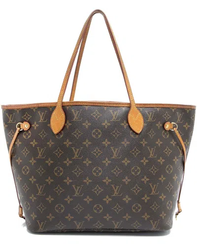 Pre-owned Louis Vuitton Brown Monogram Canvas Neverfull Mm Tote (authentic Pre-loved)
