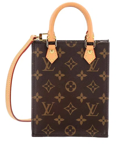 Louis Vuitton Brown Monogram Canvas Petit Sac Plat (authentic Pre-loved)