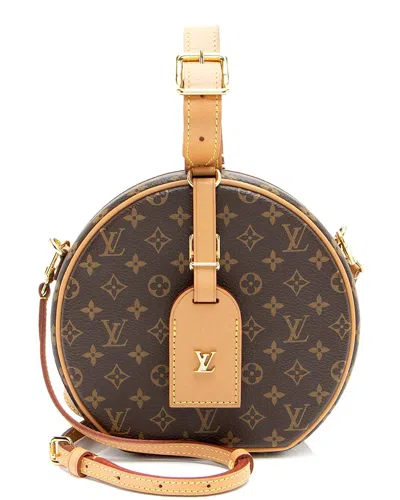 Pre-owned Louis Vuitton Brown Monogram Canvas Petite Boite Chapeau (authentic Pre-loved)