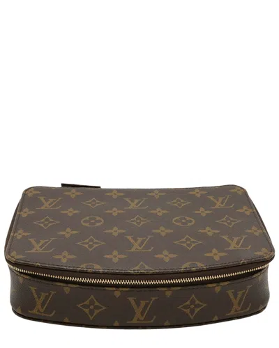 Pre-owned Louis Vuitton Brown Monogram Canvas Poche Monte Carlo Jewelry Case (authentic  Pre-loved)