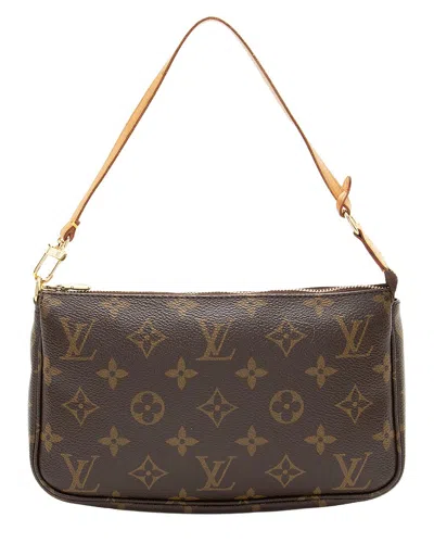 Pre-owned Louis Vuitton Brown Monogram Canvas Pochette Accessoires (authentic Pre-loved)