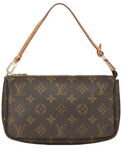 Pre-owned Louis Vuitton Brown Monogram Canvas Pochette Accessoires (authentic Pre-loved)