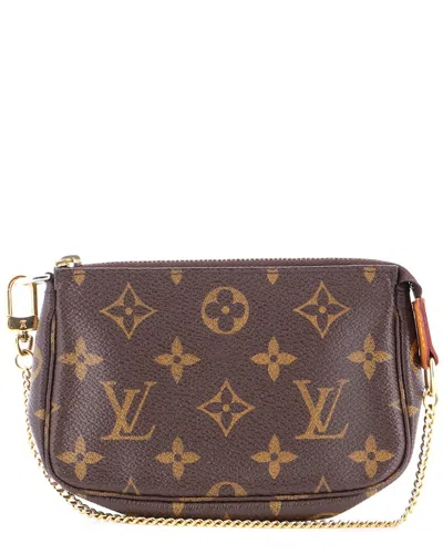 Pre-owned Louis Vuitton Brown Monogram Canvas Pochette Accessoires Mini