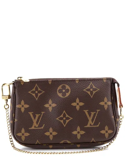 Pre-owned Louis Vuitton Brown Monogram Canvas Pochette Accessoires Mini (authentic Pre-  Loved)