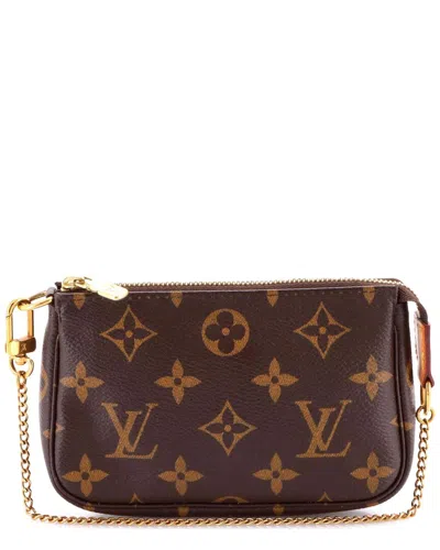 Pre-owned Louis Vuitton Brown Monogram Canvas Pochette Accessoires Mini (authentic Pre-  Loved)