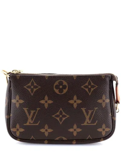 Pre-owned Louis Vuitton Brown Monogram Canvas Pochette Accessoires Mini (authentic Pre-  Loved)