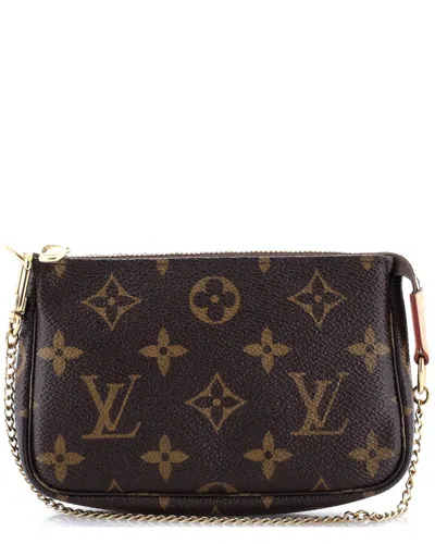 Pre-owned Louis Vuitton Brown Monogram Canvas Pochette Accessoires Mini (authentic Pre-  Loved)