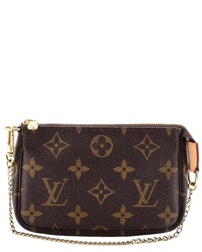 Pre-owned Louis Vuitton Brown Monogram Canvas Pochette Accessoires Mini (authentic Pre-  Loved)