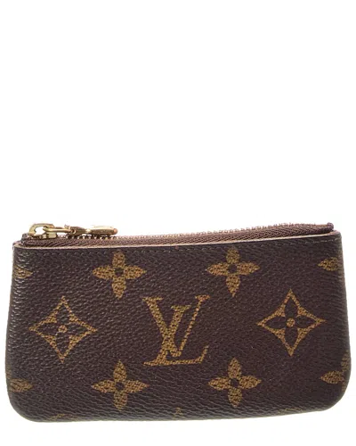 Pre-owned Louis Vuitton Brown Monogram Canvas Pochette Cles (authentic Pre-loved)
