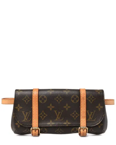 Pre-owned Louis Vuitton Brown Monogram Canvas Pochette Marelle Pm (authentic Pre-loved)