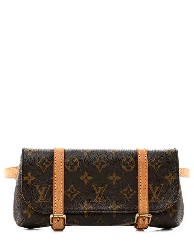 Pre-owned Louis Vuitton Brown Monogram Canvas Pochette Marelle Pm (authentic )