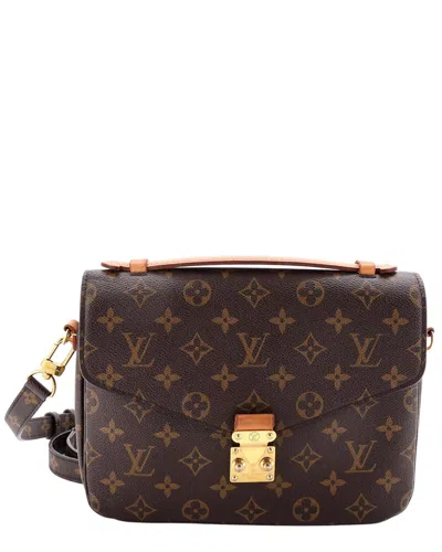 Louis Vuitton Brown Monogram Canvas Pochette Metis (authentic Pre-loved) In Brown/brown