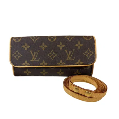 Pre-owned Louis Vuitton Brown Monogram Canvas Pochette Shoulder Bag ()