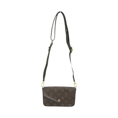 Pre-owned Louis Vuitton Brown Monogram Canvas Pochette Shoulder Bag ()