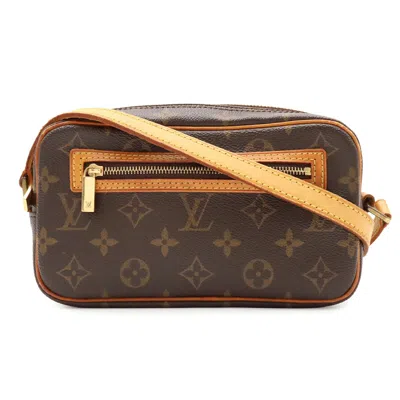 Pre-owned Louis Vuitton Brown Monogram Canvas Pochette Shoulder Bag ()