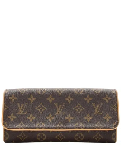 Louis Vuitton Brown Monogram Canvas Pochette Twin Gm (authentic Pre-loved)