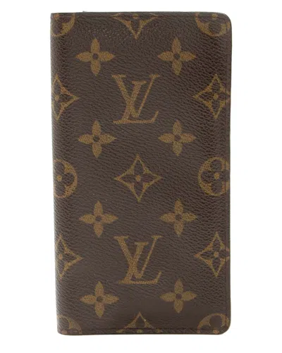 Pre-owned Louis Vuitton Brown Monogram Canvas Pocket Agenda Checkbook Cover (authentic  Pre-loved)