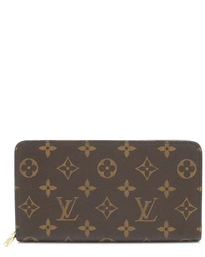 Pre-owned Louis Vuitton Brown Monogram Canvas Porte Monnaie Zippy Wallet (authentic Pre-  Loved)